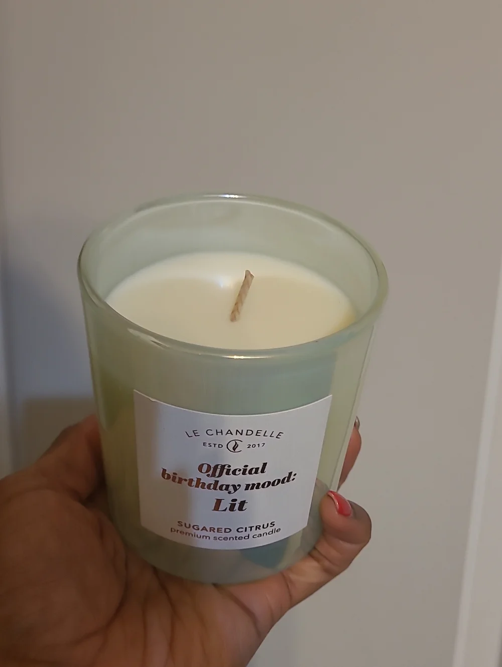 Sugared Citrus Scented Candle - Green - 10oz